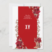 Red Rustic Western Charro Cowboy Boots Quince Einladung (Rückseite)