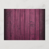 Red Rustic Wood Celebration of Life Funeral Ankündigungspostkarte (Rückseite)