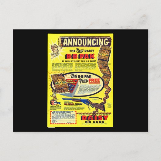 Red Ryder BB Gun 50's Comic Book BB Sale Postkarte (Vorderseite)