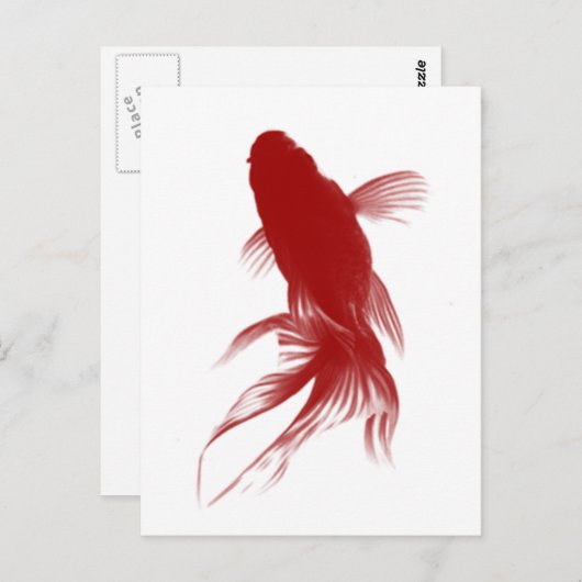 Red Ryukin Goldfish Postkarte (Vorne/Hinten)