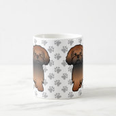 Red Sable Lhasa Apso Niedlich Cartoon Dog Kaffeetasse (Mittel)