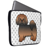 Red Sable Lhasa Apso Niedlich Cartoon Dog Laptopschutzhülle (Vorne Rechts)