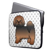 Red Sable Lhasa Apso Niedlich Cartoon Dog Laptopschutzhülle (Vorderseite Links)