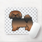 Red Sable Lhasa Apso Niedlich Cartoon Dog Mousepad (Mit Mouse)