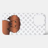 Red Sable Long Hair Dackel Cartoon Dog Case-Mate iPhone Hülle (Rückseite (Horizontal))