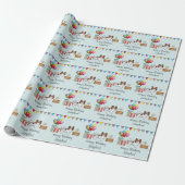 Red Sable Papillon Happy Dog Bunter Geburtstag Geschenkpapier (Ungerollt)