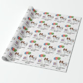 Red Sable Papillon Niedlich und Happy Dog - Geburt Geschenkpapier (Ungerollt)