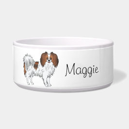 Red Sable Phalène Happy Hund mit Personalisiertem  Napf