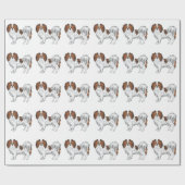 Red Sable Phalène Happy Toy Breed Dog Pattern Geschenkpapier (Flach)