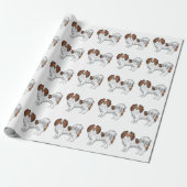 Red Sable Phalène Happy Toy Breed Dog Pattern Geschenkpapier (Ungerollt)