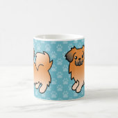 Red Sable Tibetan Spaniel Cartoon Dog Kaffeetasse (Mittel)