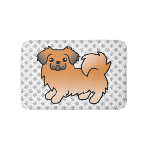 Red Sable Tibetan Spanisch Niedlich Cartoon Dog & Badematte