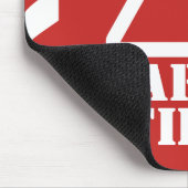 Red Safety First Mousepad (Ecke)