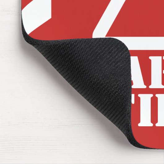 Red Safety First Mousepad (Ecke)