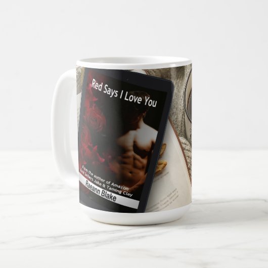 Red sagt, ich Liebe Sie Keramik Tasse (Vorderseite Links)