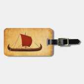 Red Sail Viking Ship II Gepäckanhänger (Vorderseite horizontal)