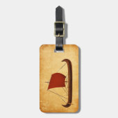 Red Sail Viking Ship II Gepäckanhänger (Vorderseite vertikal)