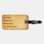 Red Sail Viking Ship II Gepäckanhänger (Rückseite horizontal)