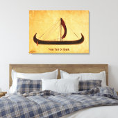 Red Sail Viking Ship Leinwanddruck (Insitu (Schlafzimmer))