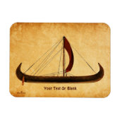 Red Sail Viking Ship Magnet (Horizontal)