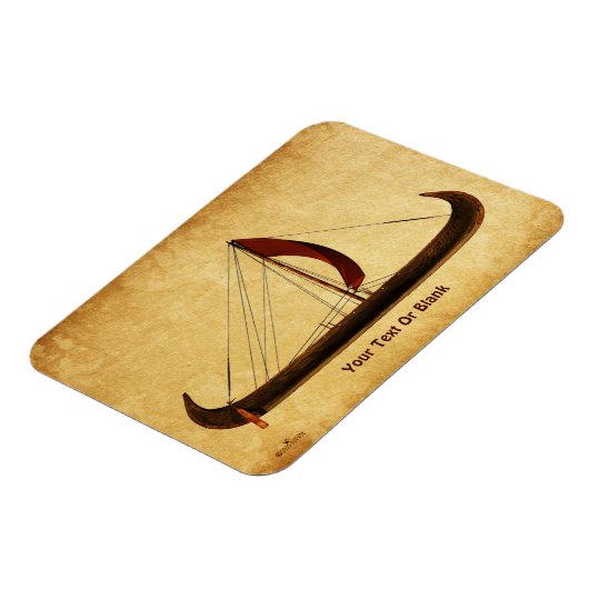 Red Sail Viking Ship Magnet (Linke Seite)