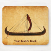Red Sail Viking Ship Mousepad (Vorne)
