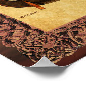 Red Sail Viking Ship Poster (Ecke)