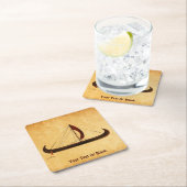 Red Sail Viking Ship Rechteckiger Pappuntersetzer (Vor Ort)