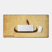Red Sail Viking Ship Schreibtischunterlage (Tastatur & Maus)