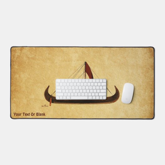 Red Sail Viking Ship Schreibtischunterlage (Tastatur & Maus)
