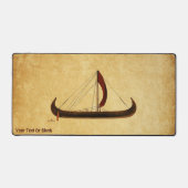 Red Sail Viking Ship Schreibtischunterlage (Vorderseite)