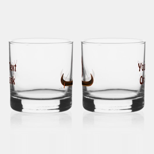 Red Sail Viking Ship Whiskyglas (Rechts)