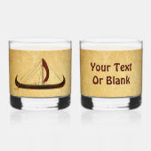 Red Sail Viking Ship Whiskyglas (Vorderseite)