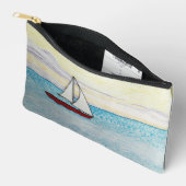 Red Sailboat Zubehörtasche (Offen)