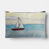 Red Sailboat Zubehörtasche (Vorderseite)