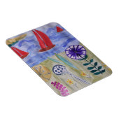 Red Sails & Blume Flexible Magnet (Rechte Seite)