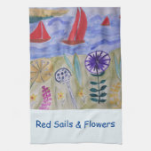 Red Sails & Blume Handtuch (Vertikal)