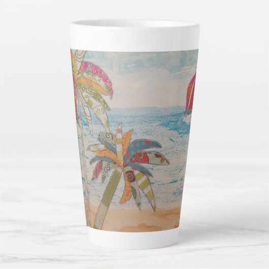 Red Sails Latte Tasse (Vorderseite)