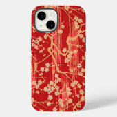 RED SAKURA BLUME Antikes japanisches Blumenmuster Case-Mate iPhone Hülle (Rückseite)
