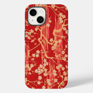 RED SAKURA BLUME Antikes japanisches Blumenmuster Case-Mate iPhone 14 Hülle