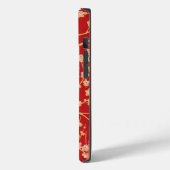 RED SAKURA BLUME Antikes japanisches Blumenmuster Case-Mate iPhone Hülle (Rückseite / Links)