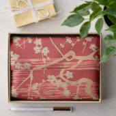 RED SAKURA BLUME Antikes japanisches Blumenmuster Seidenpapier (Geschenk)