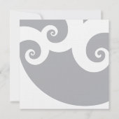 Red Sakura Blume Kirschblüten Wirbel Hochzeit Einladung (Rückseite)