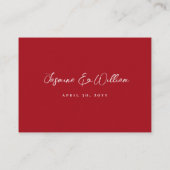 Red Sakura Blume Kirschblüten Wirbel Hochzeit Platzkarte (Rückseite)