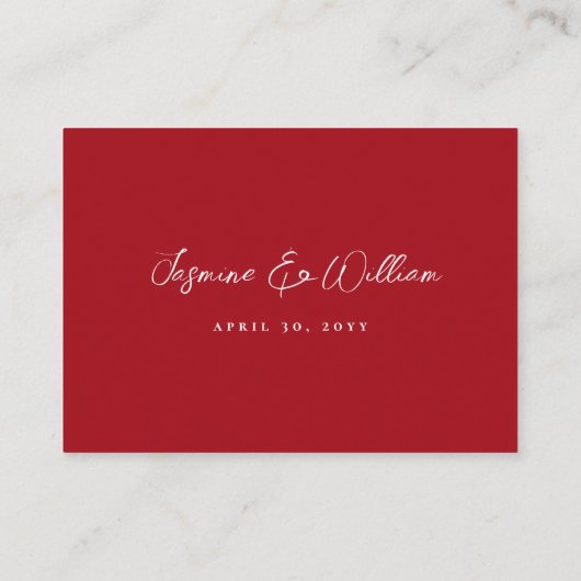 Red Sakura Blume Kirschblüten Wirbel Hochzeit Platzkarte (Rückseite)