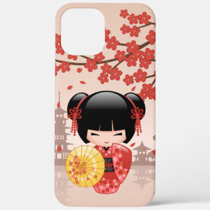 Red Sakura Kokeshi Doll - Japanisch Geisha Case-Mate iPhone Hülle