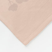 Red Sakura Kokeshi Doll - Japanisch Geisha Fleecedecke (Ecke)