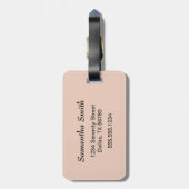 Red Sakura Kokeshi Doll - Japanisch Geisha Gepäckanhänger (Rückseite vertikal)