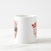 Red Sakura Kokeshi Doll - Japanisch Geisha Kaffeetasse (Mittel)