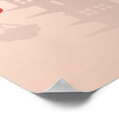 Red Sakura Kokeshi Doll - Japanisch Geisha Poster (Ecke)